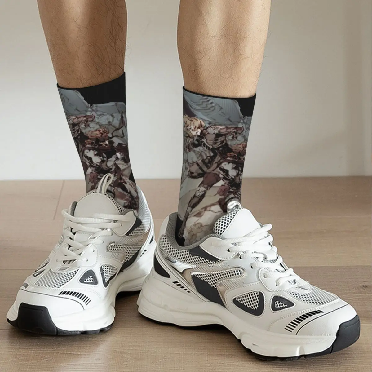 Colorful Metal Gear Solid 2 Raiden And Snake Design Warm Crew Socks Merch All Seasons MGS1 MGS2 Super Soft Long Socks Non-slip