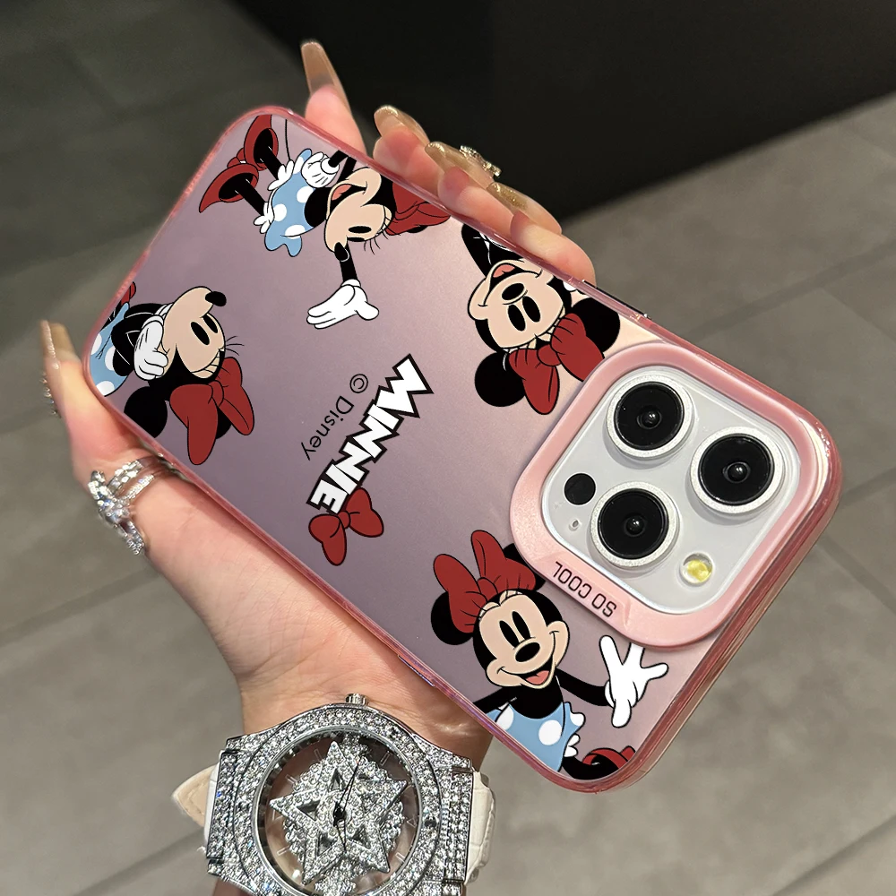 Lovely Mickey Minnie Phone Case for Samsung Galaxy A73 A72 A71 A55 A54 A53 A52 A51 A33 A32 A23 A14 A12 4G 5G Colorful Hard Cover