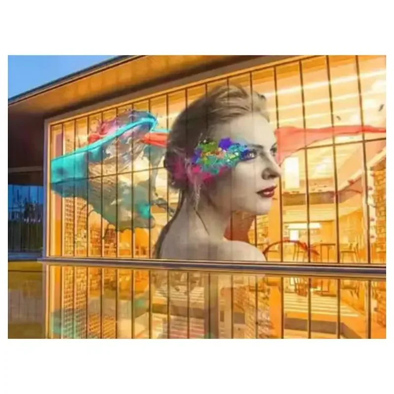 Advertising Curtain Led Grid Screen P2.6 P2.8 P3.91 Flexible Soft Transparent Window Led Screen