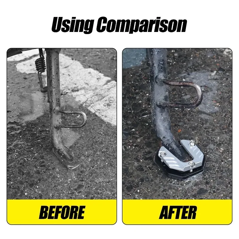 دراجة نارية وقوف السيارات مسنده موسع القدم الجانب حامل وسادة دعم لوحة دراجة نارية الملحقات #4