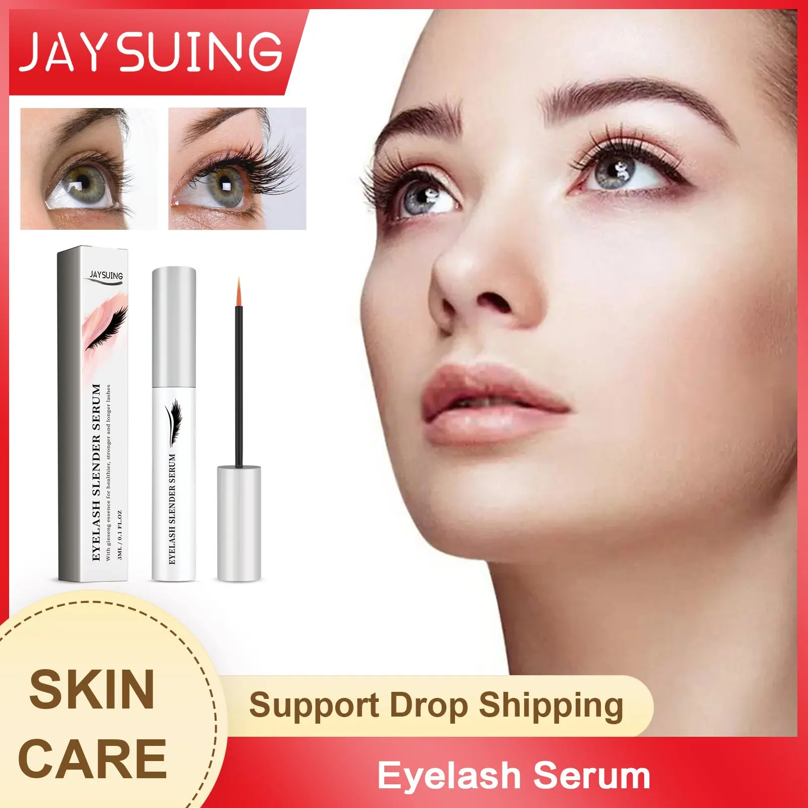 Eyelash Growth Enhancer Curling Promote Lengthening Lash Fuller Volume Thickening Long Lasting Lashes Styling Waterproof Mascara