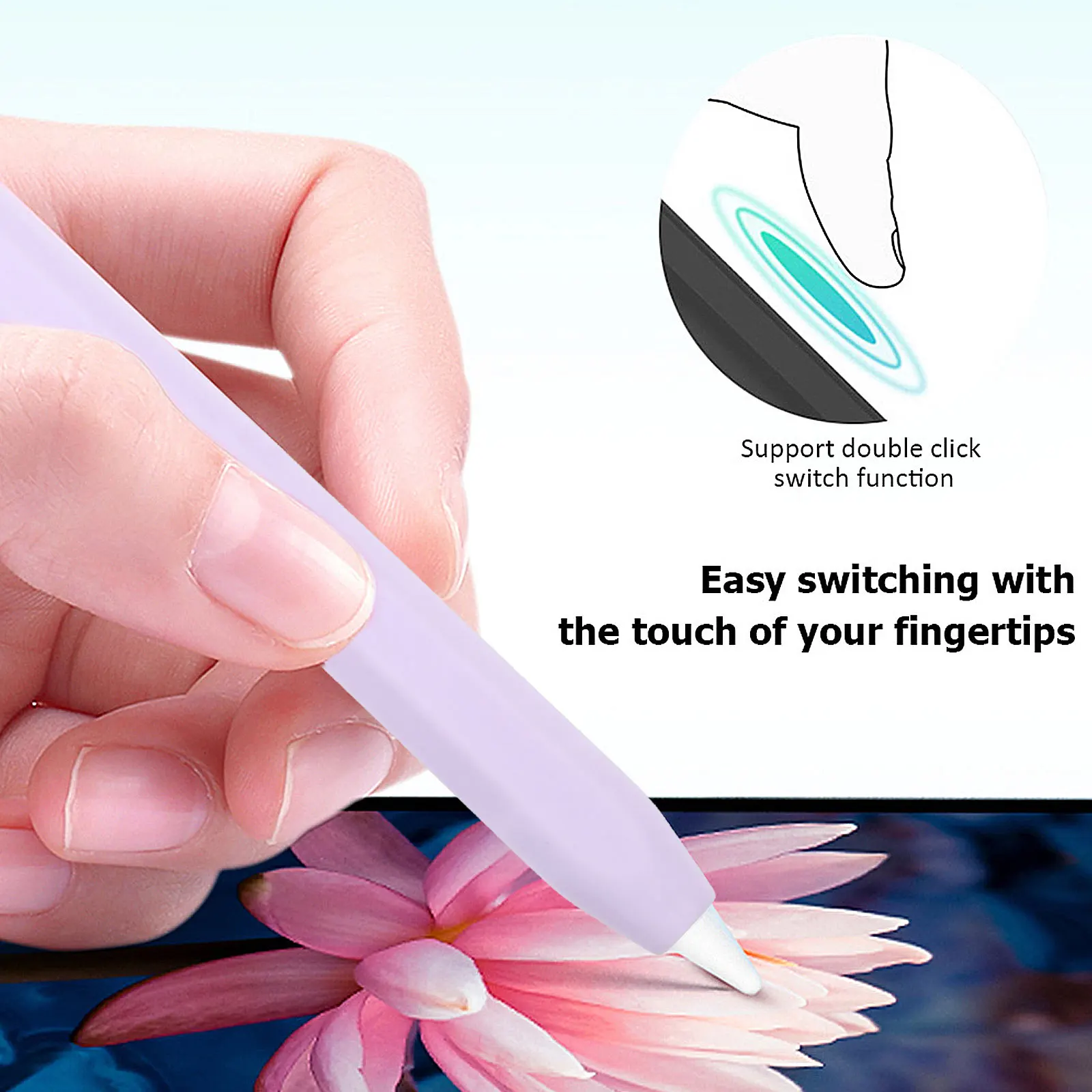 

Anti Slip Silicone Stylus Pen Cover Durable Shockproof Protector Sleeve For Pencil 2 Student Kids Gift Tablet Accessories