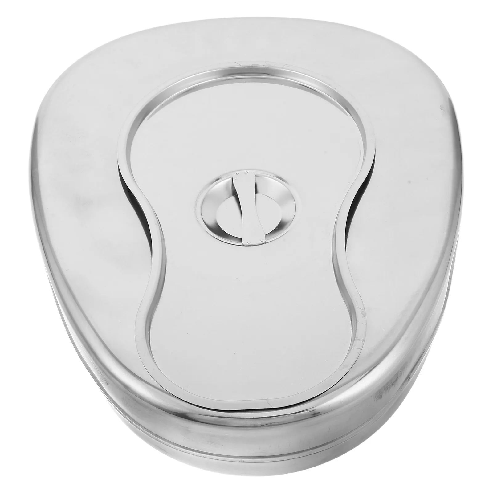 Lightweight Stainless Steel Bedpan Ergonomic Design for Elderly Bedridden Patients Hospital Nursing Home Travel Night Use