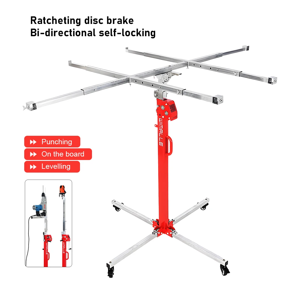 

Подъемник для гипсокартона с ручным управлением, монтажный подъемный кронштейн для лампы, небольшой потолочный кронштейн для пробивания отверстий, подъемный держатель для мобильной подставки