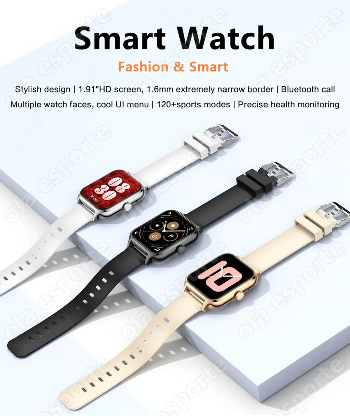 2026 Outdoor Smartwatch Herzfrequenz BT Anrufannahme Schlaf-Gesundheitsüberwachung Wetter Sport Schrittzähler Nachrichten-Push Smartwatch H10 – Detail 1