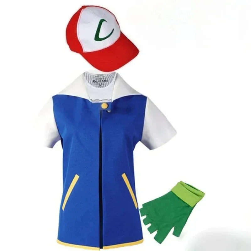 أنيمي الوحش الرجال سترة زرقاء تأثيري حلي الرماد كيتشوم هالوين حفلة المدرب قفازات طقم قبعات هدية كرنفال عيد الميلاد مم؛ 77