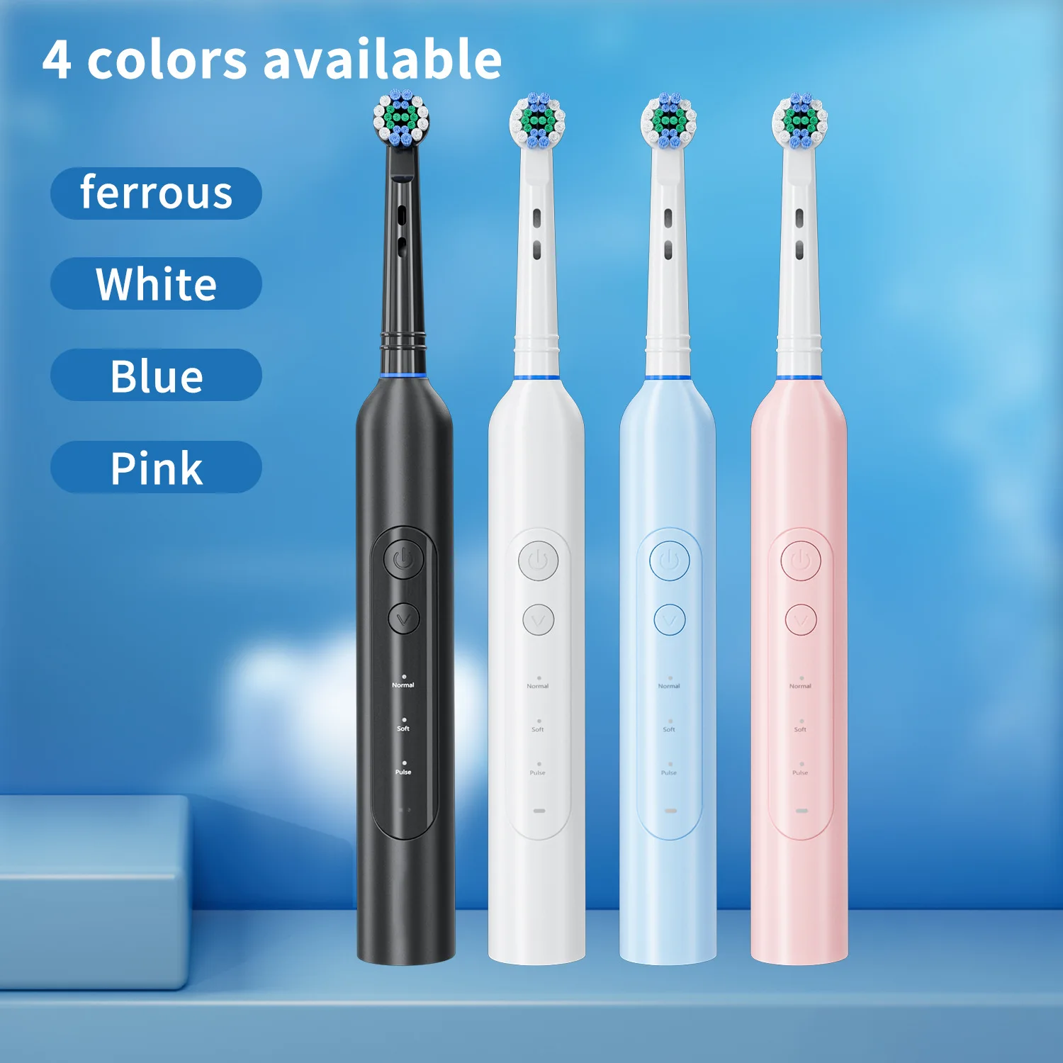 

USB rechargeable rotating electric toothbrush Full body waterproof smart electric toothbrush
