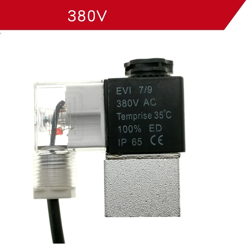 Magnetventil 220V 380V Silent Oil-Free Air Compressor Solenoid Valve Power Off Pressure Relief Replacement Part Pneumatik — Detail 2