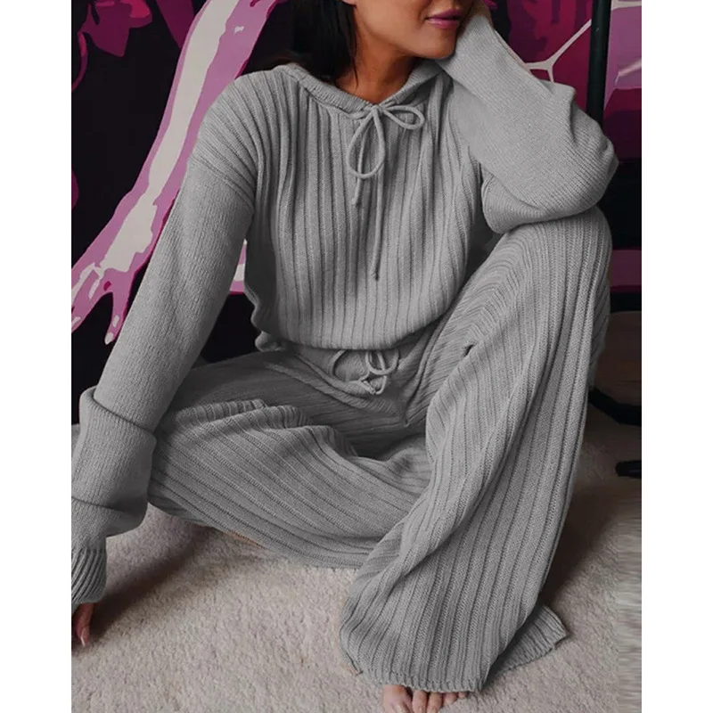 Damen Langarm-Baggy-Anzug Lässige Mode Frühling Herbst Neu Mit Hut