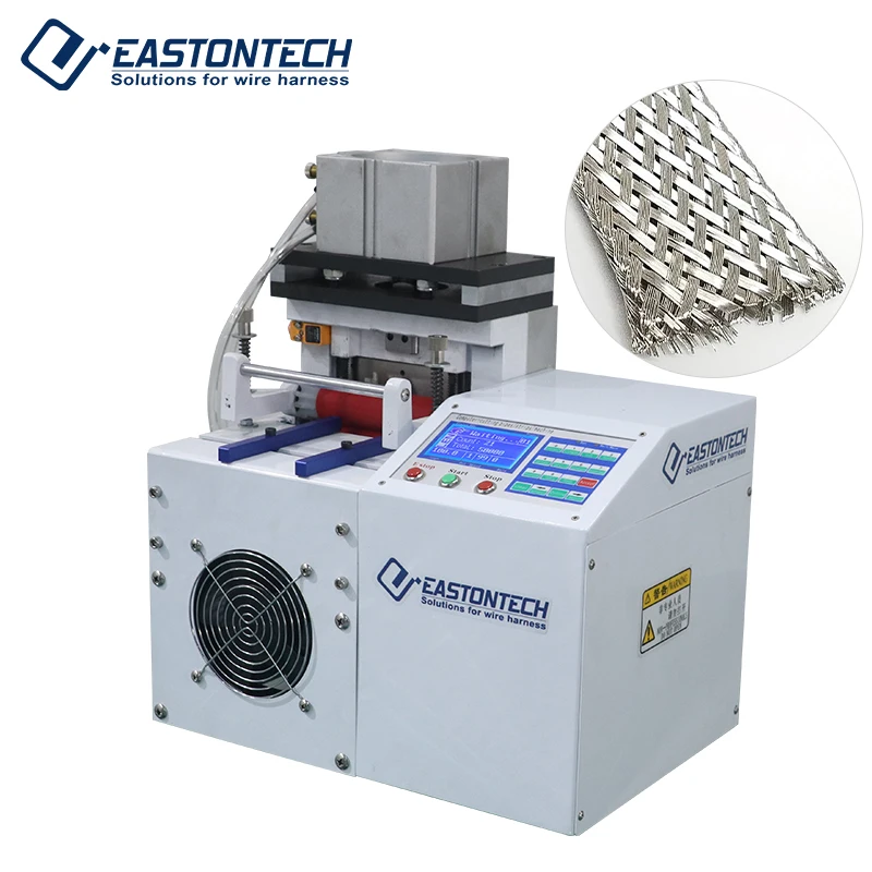 EASTONTECH EW-1285 Woven mesh cutting Nylon tape cutter woven metal zipper cutting machine automatic metal braided wire