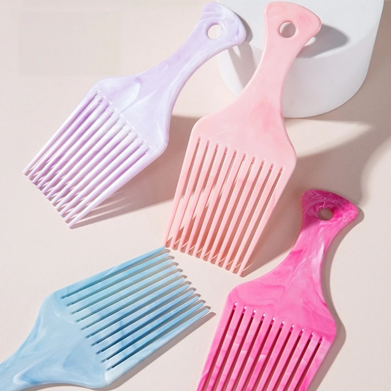 カラフルなアフリカンパーマスタイリングコーム-メンズオイルヘッドコーム-ヘアサロンヘアダイヘアブラシ-バーバーショップヘアスタイリングツール-ハイライトブラシ