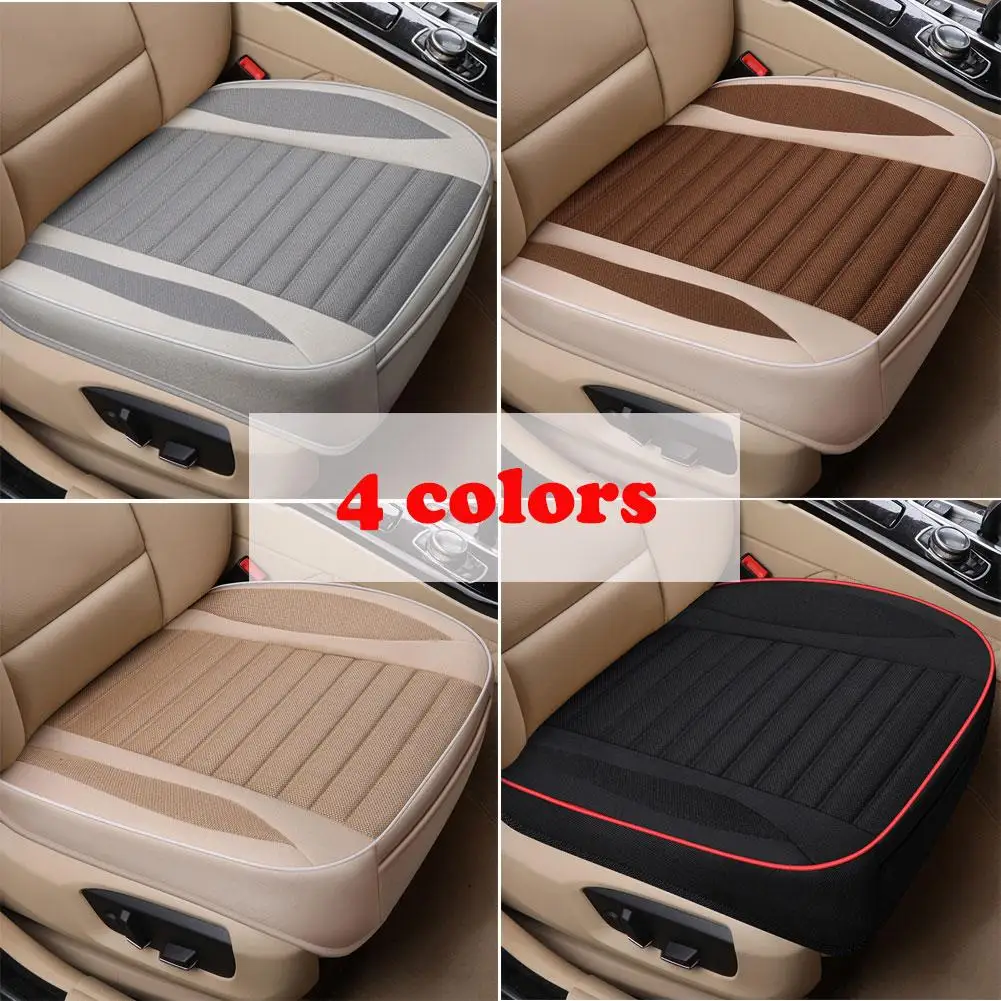 Car Seat Cover Flax Cushion Universal Breathable For Four-door Sedan Suv Car Seat Protection Dropship