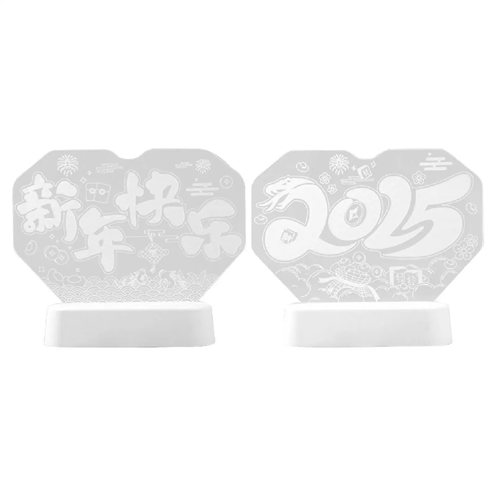 Acrylic Light Sign Ornament Colorful Night Light for Desktop Office Indoor