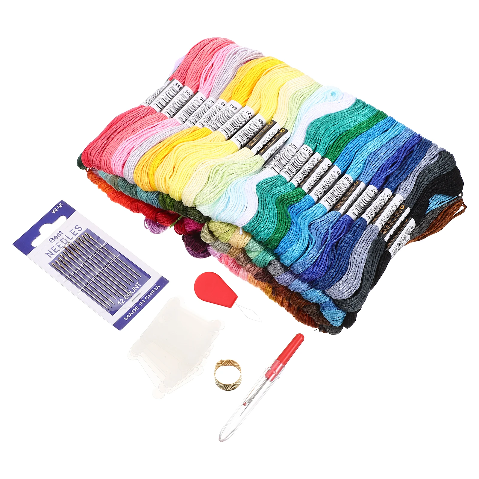 مجموعة واحدة من أدوات تطريز الخيوط الملونة DIY أساور الصداقة ذات الغرز المتقاطعة لوازم الحرف الفنية متعددة الأغراض