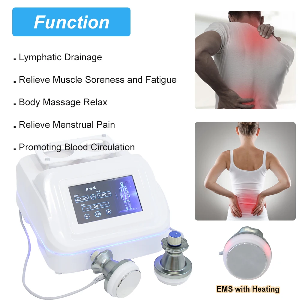 Máquina de Drenagem Linfática Elétrica, EMS com Aquecimento, Massagem Corporal, Músculos Relaxar, Alívio Da Dor, Equipamento Massageador