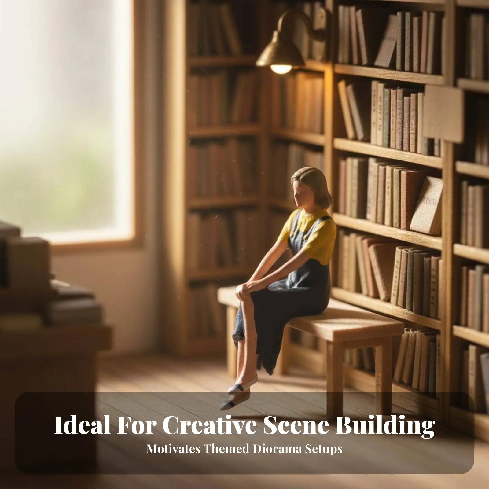 

1:64 Scale People Figure High Intricacy Tiny Studying Person Model Miniature Scene Scene Figure Realistic Design Miniature