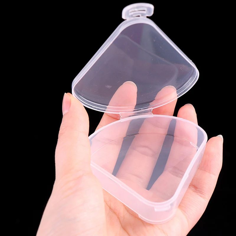 1PCS Puff Box Case For Triangle Puff Triangle Transparent Cosmetic Bag Portable Travel Cosmetic Bags Cosmetic Brush Storage Case