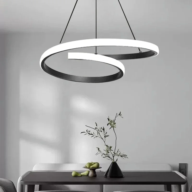 

Nordic LED Line Pendant Lamp White Black Simple Dining Room Pendant Light Bar Bedroom Living Room Porch Home Indoor Lamps & Ligh