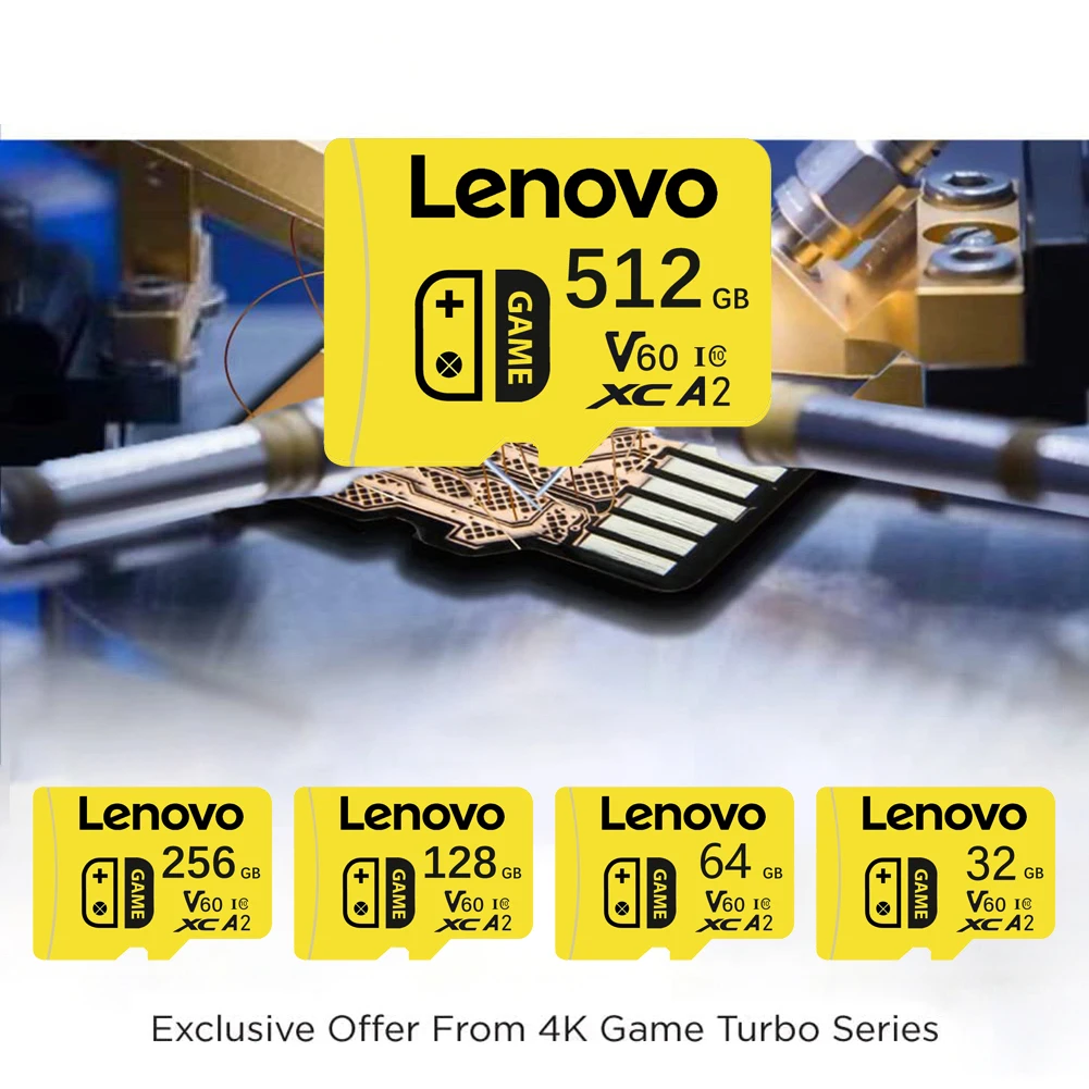 Lenovo High Speed Micro SD Card for Nintendo Switch Storage Expansion 512GB 256GB 128GB 64GB Class 10 U3 V60 TF Flash Memory