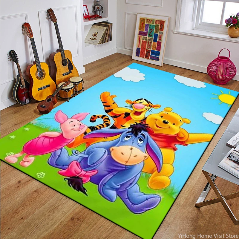 

Winnie The Pooh Area Rug,Carpet for Home Living Room Non-slip Bathroom Entrance Mat Sofa Doormat Kitchen Decoration Kid's Gift