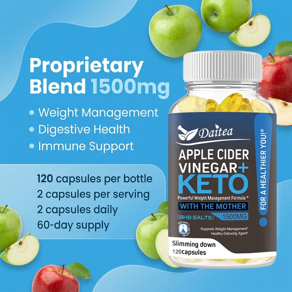 Apple Cider Vinegar + Keto Powerfully Supports Weight Management, Healthy Detox, Regularity Immune Support