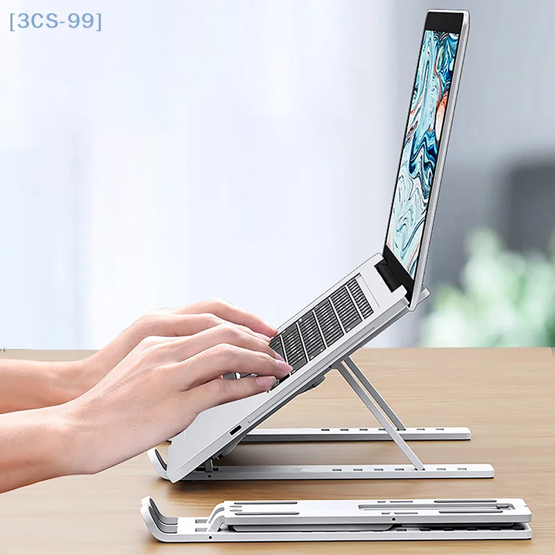 【3CS99】1Pcs Universal Laptop Plastic Stand Adjustable Notebook Holder Non-slip Foldable Cooling Base Bracket