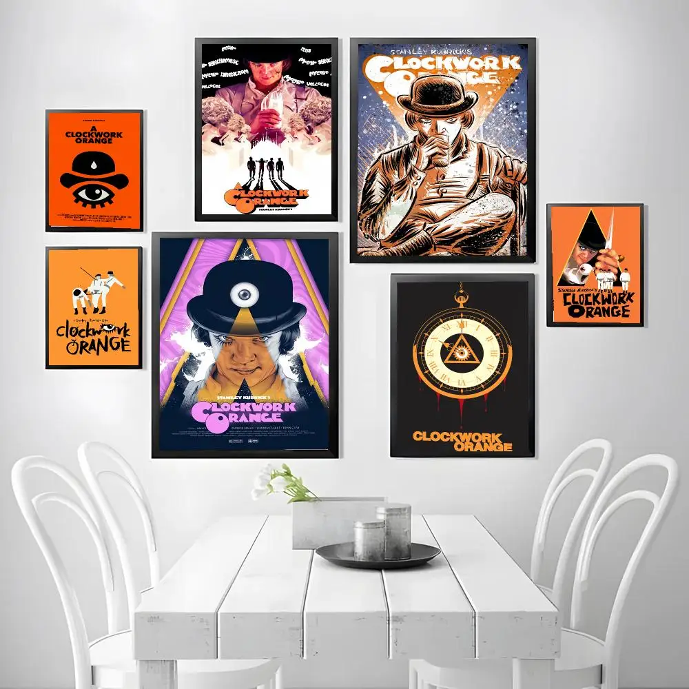 classic movie A Clockwork Orange Poster Stickers, suitable for game rooms, bedrooms, corridors, home wall art decor, gifts