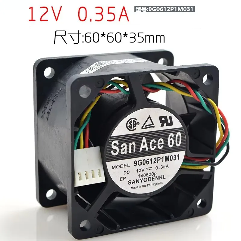New Original 6038 6cm 12V 0.35A 9G0612P1M031 4-Wire Double Ball Bearing  Cooling Fan