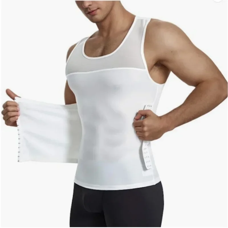 Men\'s Body Shaper Compression Vest Abdomen Shapewear Tummy Slimming Sheath Gynecomastia Shapers Corset Waist Trainer Fajas Tops