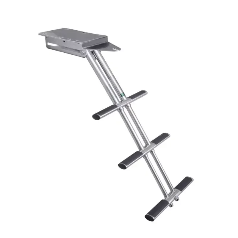 4 Stage Telescopic Boat Ladder 316 Stainless Steel Mirror Polished Diving Platform Ladder for Yacht Marine Swimming Pool