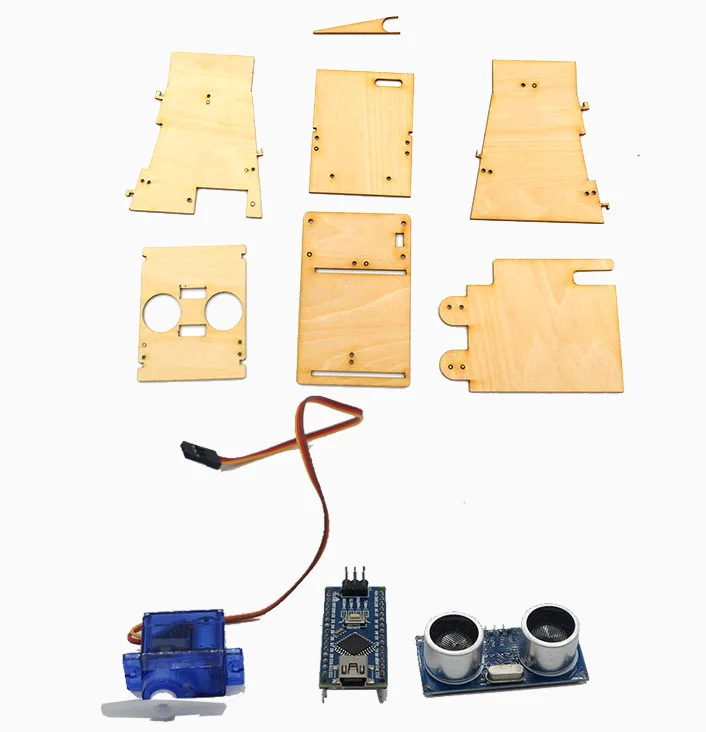 Poubelle intelligente à tige avec robot programmable, expérience scientifique à ultrasons, kit de bricolage Ardu37, NANO, ESP8266, SG90