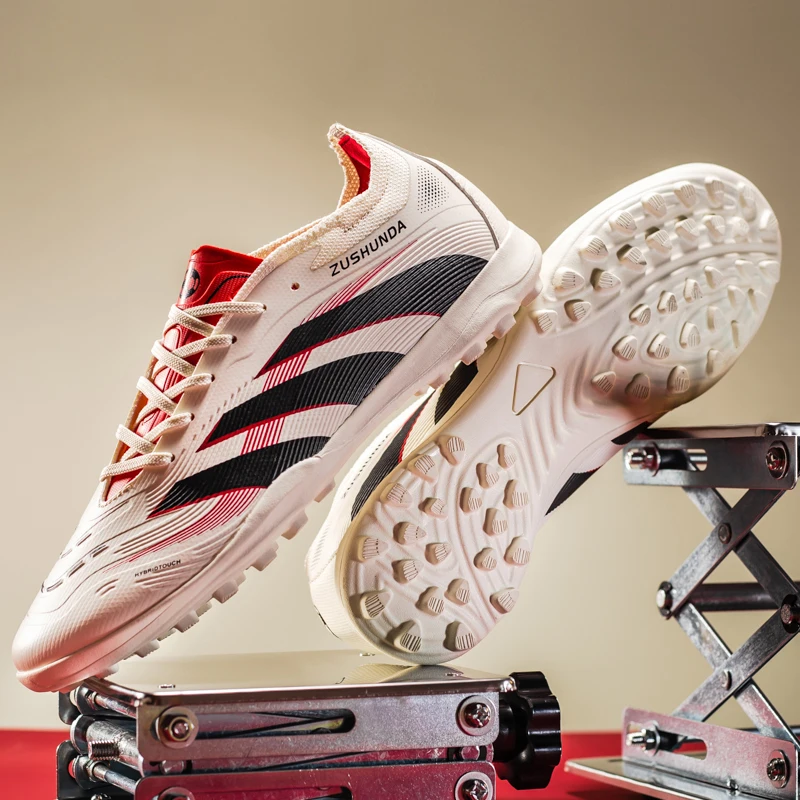 

2025 Football Shoes 2024 Fashion Red Men's Football Field Boots Large Size 47 Lightweight Futsal Sneakers Unisex Soccer Shoes So