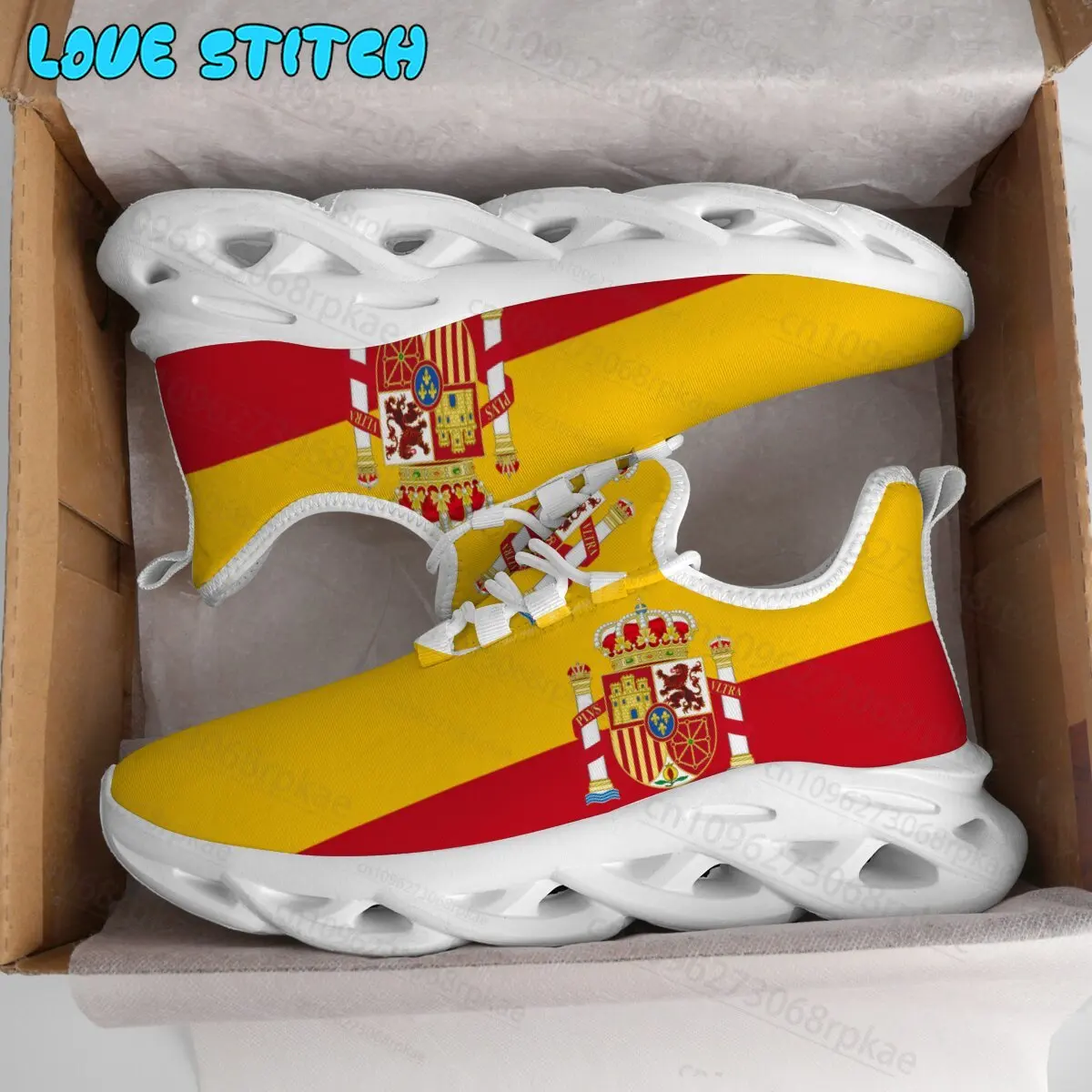 Picture 4: Zapatillas Deportivas Con Estampado Bandera Y Escudo De España Suela Ondulada Transpirable Hombre Mujer