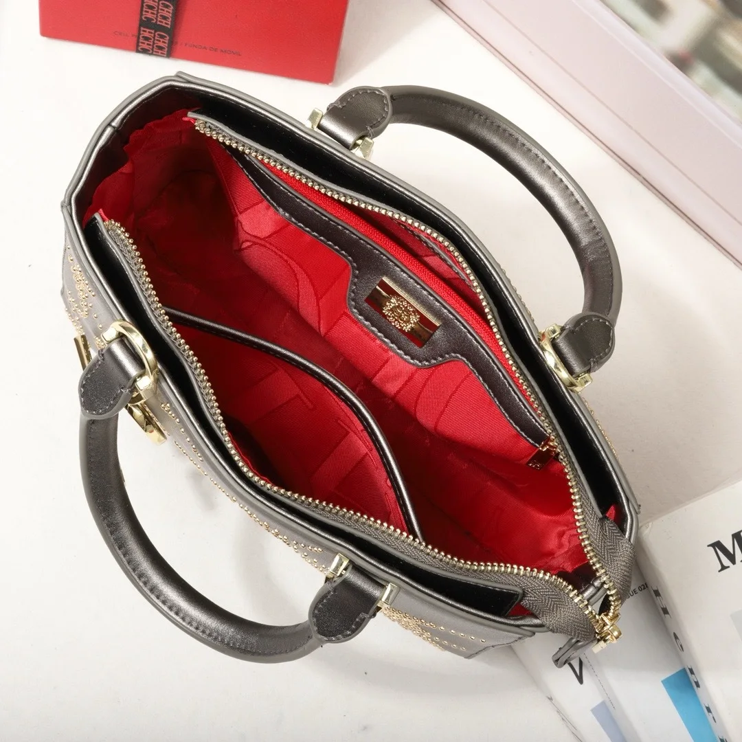 جديد وصول المرأة حقيبة الكتف حقيبة يد حمل مع حجر الراين التطريز تصميم حقيبة السيدات عالية الجودة