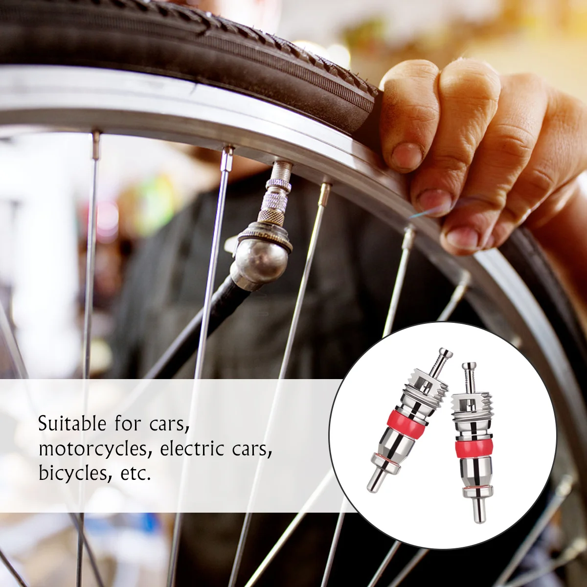 

100pcs Tire Stem Core Replacement Heavy Duty 300 Psi For Car Truck Motorcycle Bicycle Atv -65°F To 250°F Tyre Valve