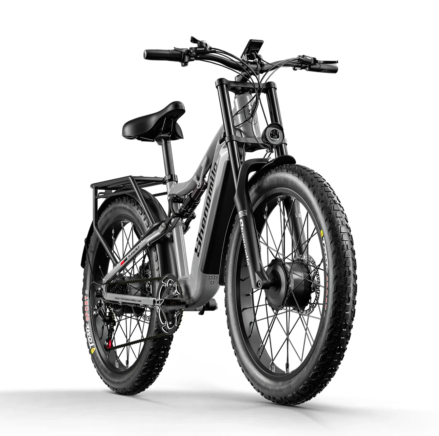 Shengmilo S600 Erwachsenen-Elektrofahrrad Herren E-Mountainbike mit Zwei Motoren, 48V840WH Akku, 26' Fatbike-Reifen Elektrofahrrad – Detail 14