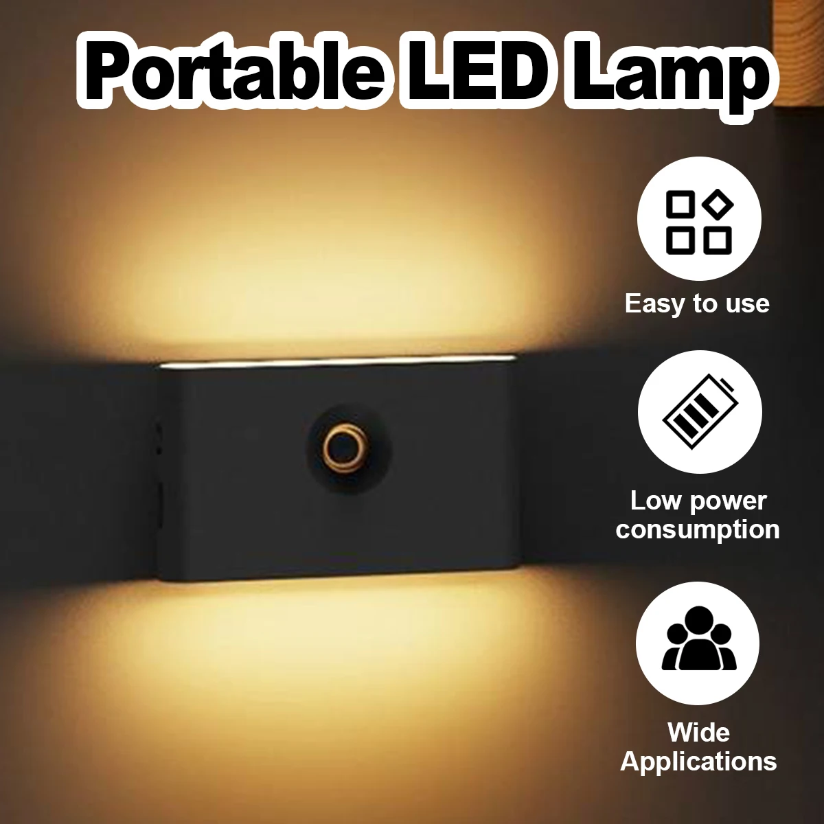 Motion Sensor Led Night Light Wireless Magnetic Charging Type-c Abs 300amh 2700k 0.2w Smart Wall Bedside Cabinet Lamp Warm White