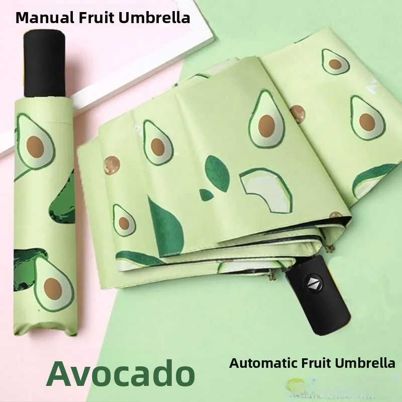 

Portable Black Glue Sunshade Umbrella Eight Bones Three Anti UV Protection Hand Operated Lightweight Rain And Sun Umbrella