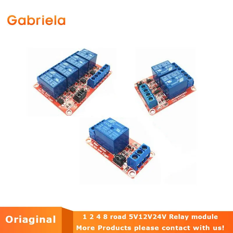 1PCS 1 2 4 8 road 5V Relay module with Optocoupler isolation support high and low level trigger Development Board