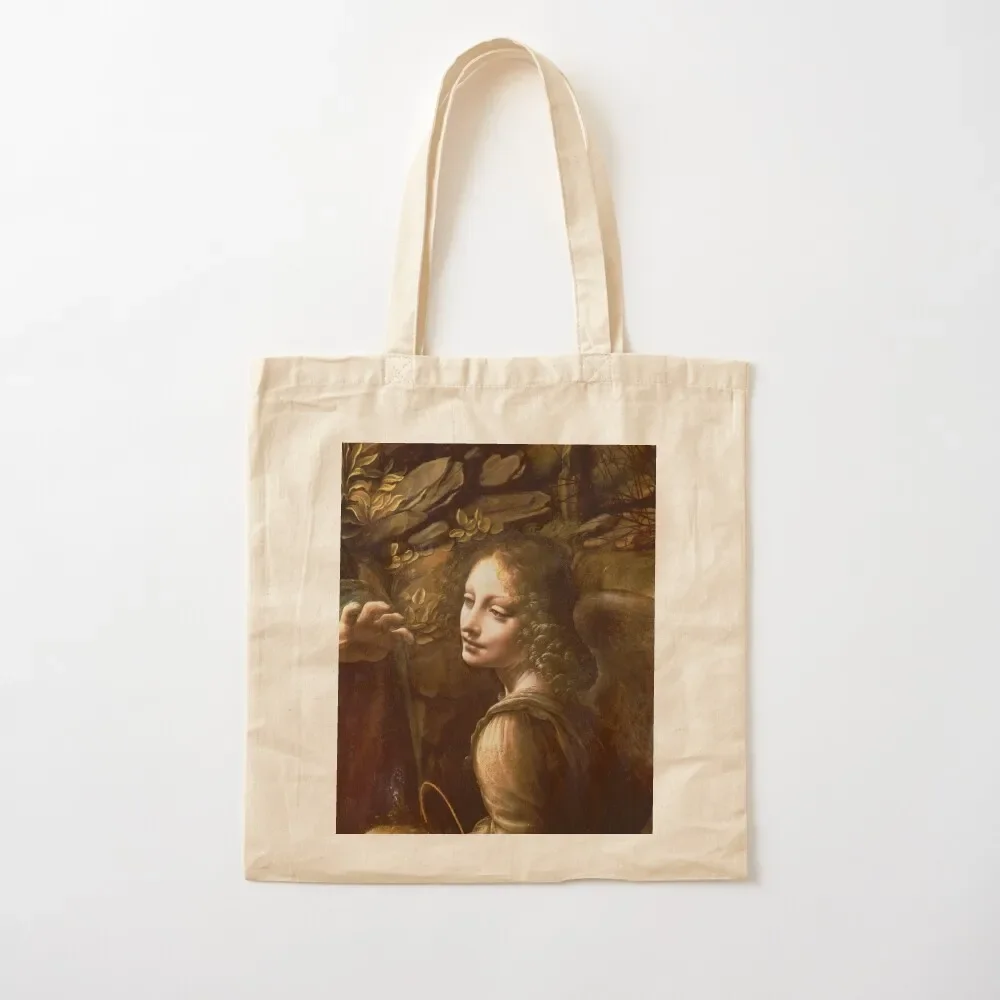 

Leonardo da Vinci The Virgin of the Rocks (London) Angel Tote Bag Shopper bag bag for beach