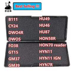 Lishi 2 in 1 Tool B111 CY24 DWO4R DWO5 FO38 GT15 GM37 GM39 HU49 HU46 HU87 HON58R HON70 Reader HYN11 HYN11ign HYN7R for Car Key
