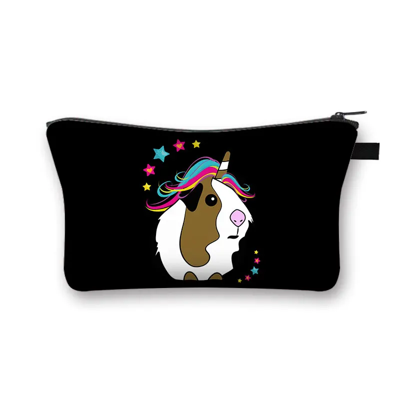 Cute Animal Guinea Pig Cosmetic Case Pet Hamster Women Toilet Bag for Travel Lipstick Jewels Storage Beauty Bags Zipper Pouch