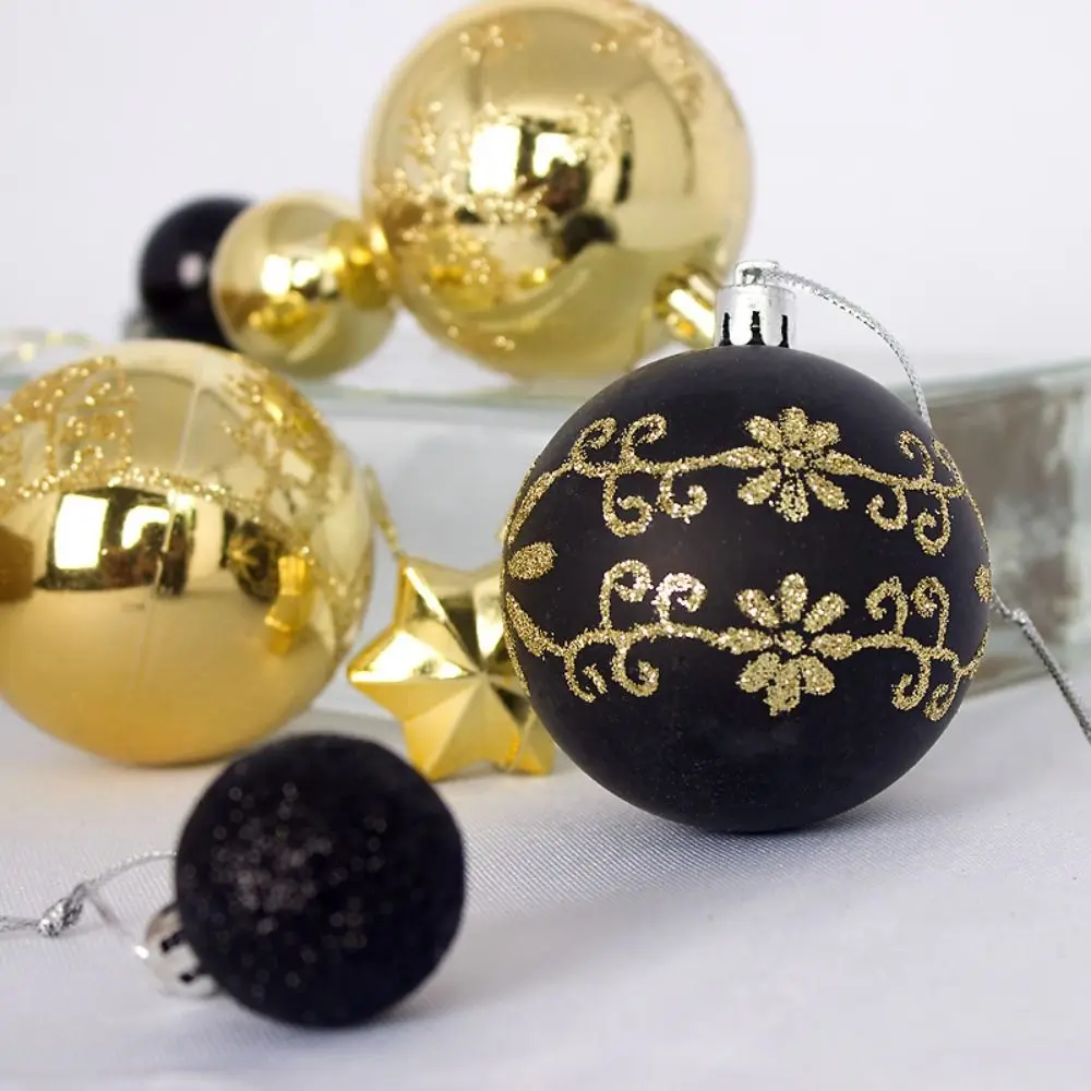 44PCS Plastic Christmas Ball Set 3-6cm 10 Colors Xmas Ornament Ball Suspensable Christmas Tree Balls Scene Supplies