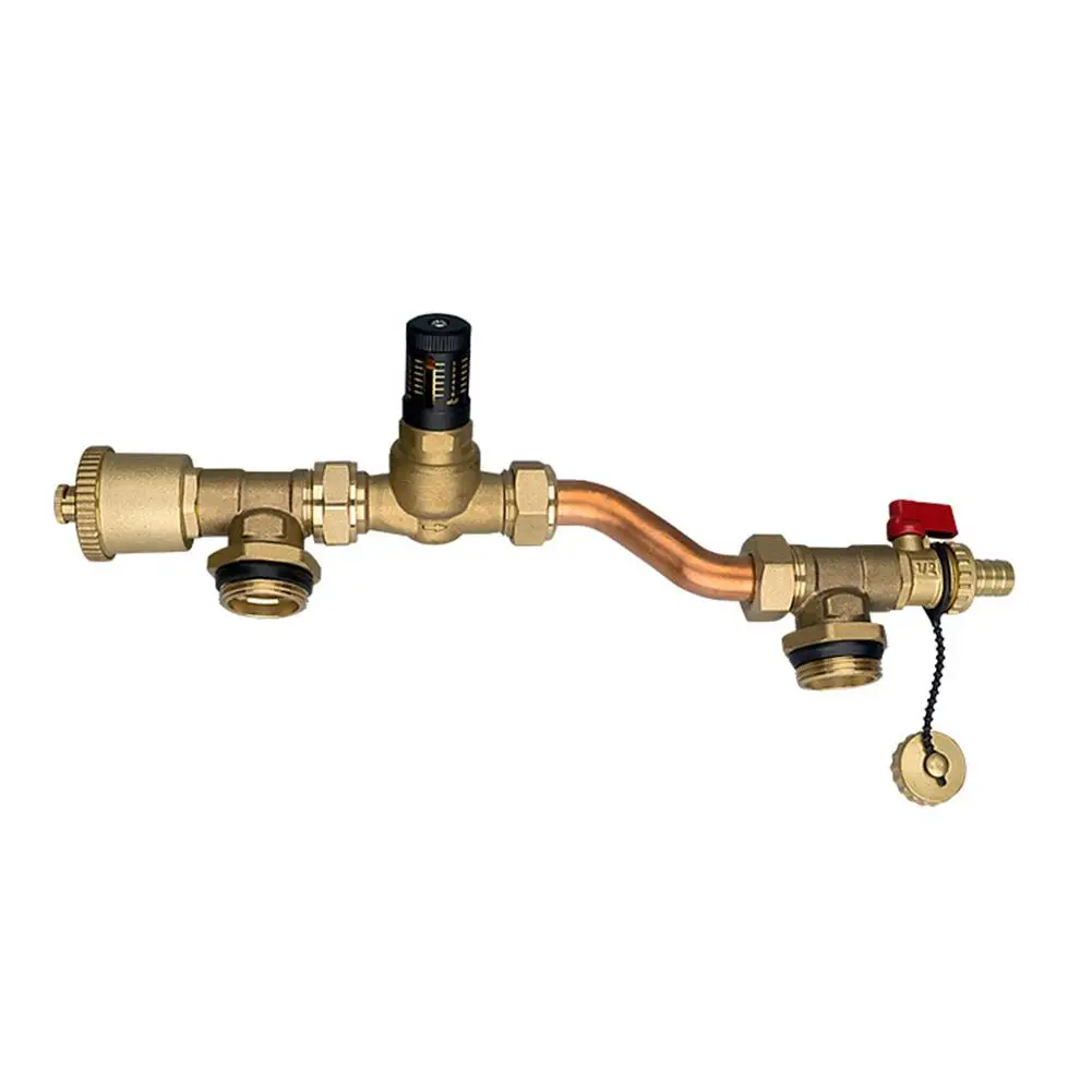 

Brass Differential Pressure Bypass Valve Pipe Connetor For Floorheating Manifold Differential Pressure Bypass Valve Home Supplie