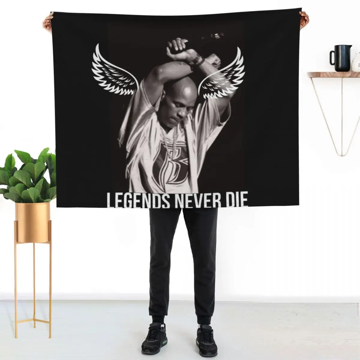 Dmx rapper music tribute Throw Blanket Loose Nap Baby Bed covers Plaid Thin Blankets
