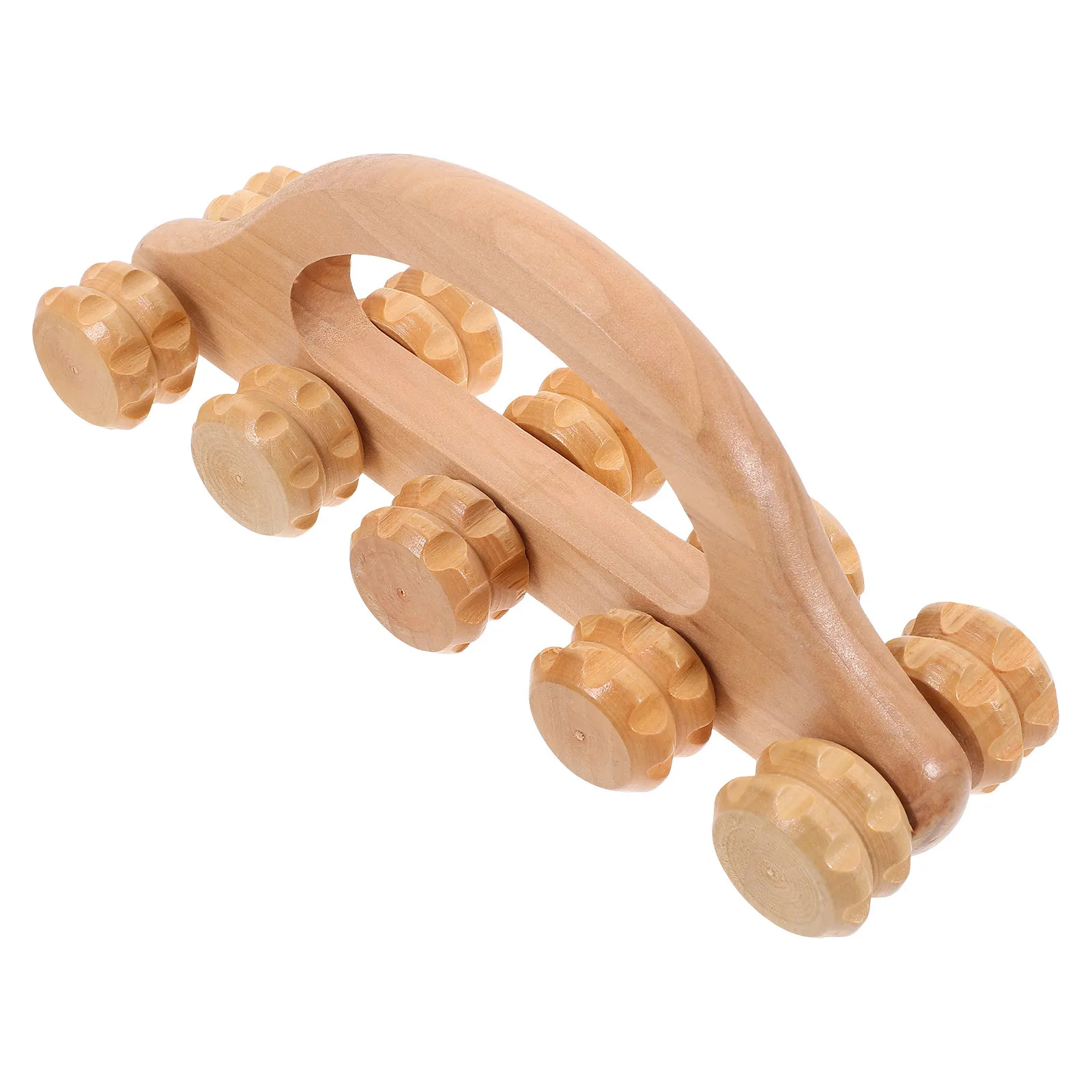 Natural Wooden Massage Roller Durable Handle Muscle Pain Relief Portable Body Massager Tool Massage Roller Wooden Foot Massager