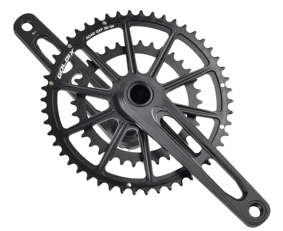 GOLDIX 3-Bolzen-Direktinstallation, Doppelkettenblatt, Aluminiumlegierungsmaterial, Hohlschneiden für SRAM 22-Gang-Rennrad-Kurbelgarnitur – Detail 9