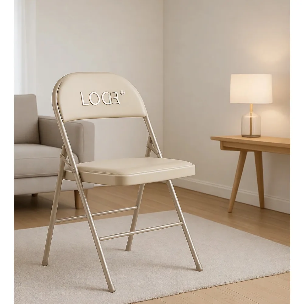 

Портативные складные стулья с подушками, набор из 2 штук, для использования в помещении и на улице