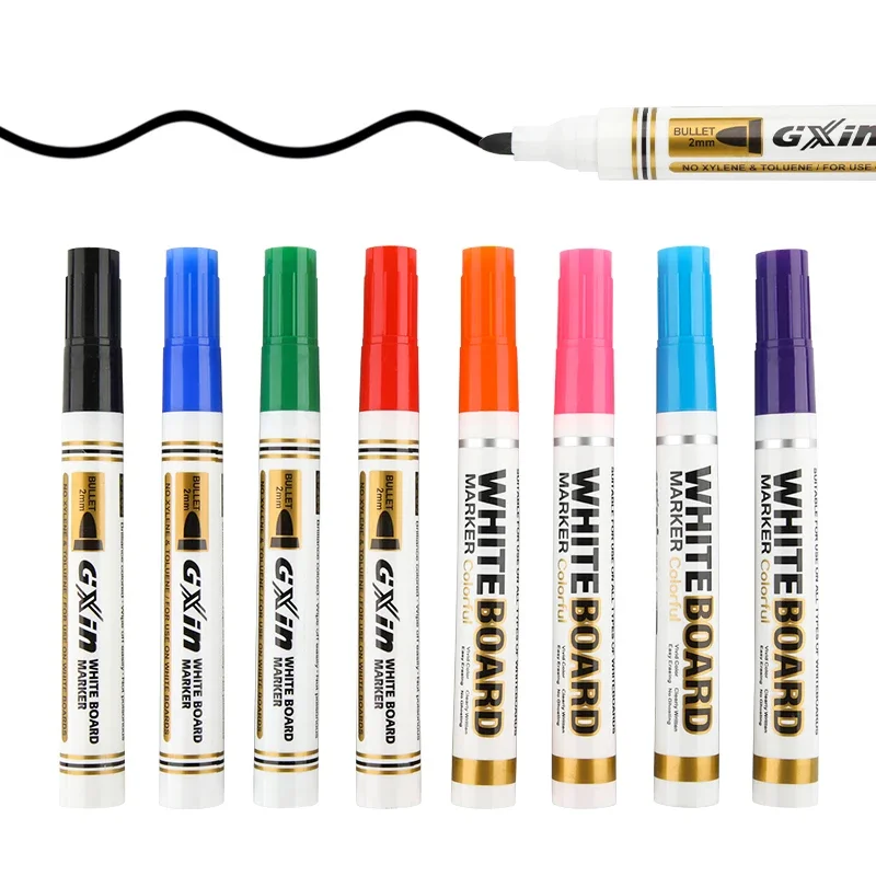 MultiColor Dry Apagar WhiteBoard Marker Pen Set para o escritório, não-tóxico, alto desempenho, Writng suavemente, G-209-4, 4pcs