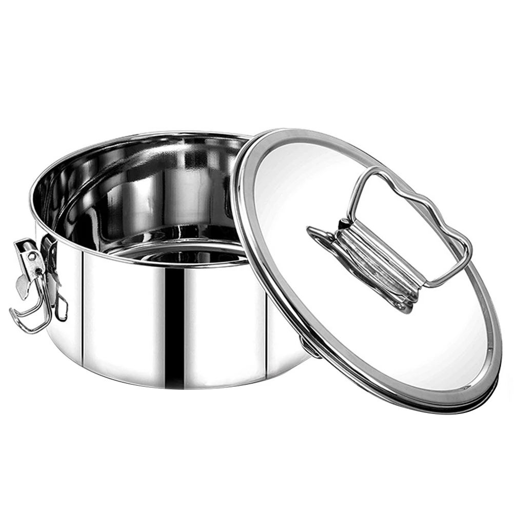 

Steaming Lattice Mold Single Layer 304 Stainless Steel Large Capacity Kitchen Boiler Round Double Handle Steam Cooker